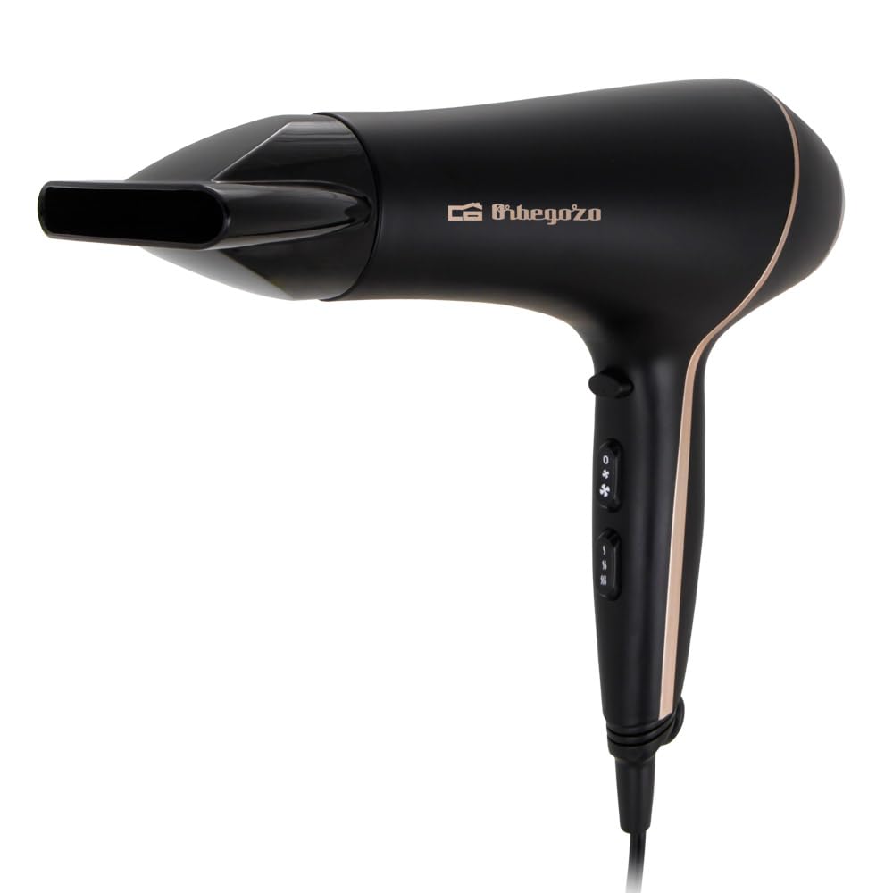 Orbegozo SE 2065 Hair Dryer, 2000 Watt Power, 2 Speeds, 3 Temperature Levels, Cold Air Blow to Fix The Styling, Concentrator and Diffuser Included