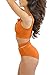 Prograce Women's Sexy Criss Cross High Waisted Bandage 2PCS Bikini Set, 2XL Orange