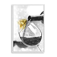 Framed Canvas Wall Art Goblet Canvas Prints Home Artwork Decoration for Living Room,Bedroom - 16x24 inches