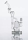 Syentec Clear 9.2'' Recycler Hand Blown Glass Percolater Pipe