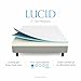 LUCID 5 Inch Gel Memory Foam Dual-Layered-CertiPUR-US Certified-Firm Feel Mattress, Queen, White