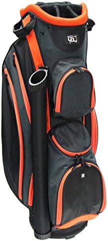 R J Sports DS-590 Cart Bag, 9", Black/Orange