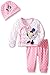 Disney Baby Girls' Minnie Mouse 3 Piece Layette Set, Pink, 6-9 Months