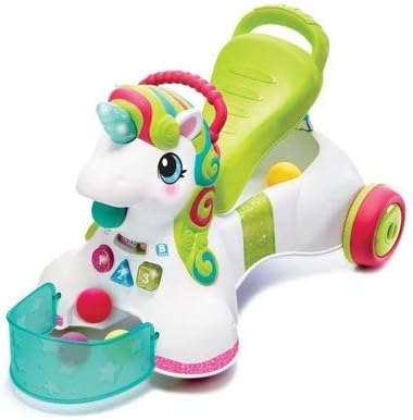 smilin shimmer 3 in 1 sit walk and ride unicorn
