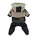 Fitwarm Waterproof Pet Clothes for Dog Windproof Jackets for Small Breeds Dogs Outdoor Fleece Hooded Coats Black Chihuahua Yorkie XXL