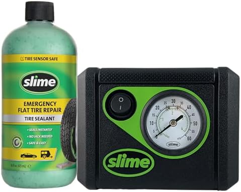 Slime 50107 Flat Tire Puncture Repair, Smart Spair, Emergency Kit