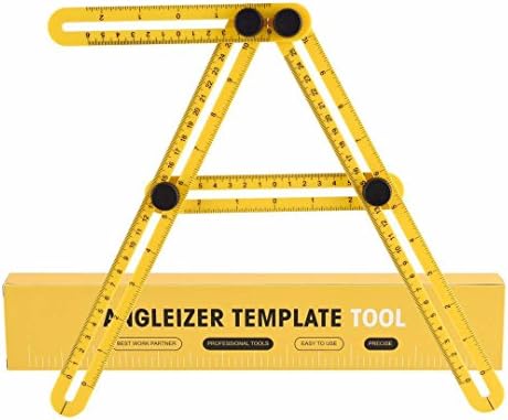 Multi Angle Measuring Ruler Angleizer Template Tool - Precise Angle Measurement Folding Ruler for Tile, Brick, Flooring and Much More Perfect Layout Tool for Craftsmen, Builders, Handymen, and DIY
