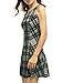 Allegra K Women's Mini Bodycon A-Line Sleeveless Plaid Dress Medium Grey
