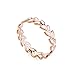 Taoqiao White Enamel Accent Olive Branch Design Band Ring