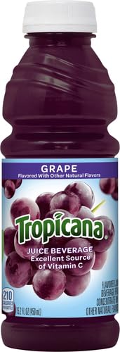 TROPICANA JUICE DRINK, GRAPE, 182.4 FL OZ (PACK OF 12)