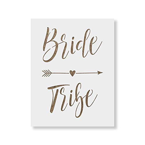 Bride Tribe Stencil Template - Reusable Stencil with Multiple Sizes Available - Great for Signs and Decorations!