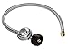 DOZYANT 2 Feet Universal QCC1 Low Pressure Propane Regulator Replacement with Stainless Steel Braided Hose for Most LP Gas Grill, Heater and Fire Pit Table, 3/8