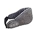 Langkou Washable Wireless Bluetooth Sleeping Eye Mask with Foam Ears-Free Eye Shade Head Set Sleeping Headphones Color Gray