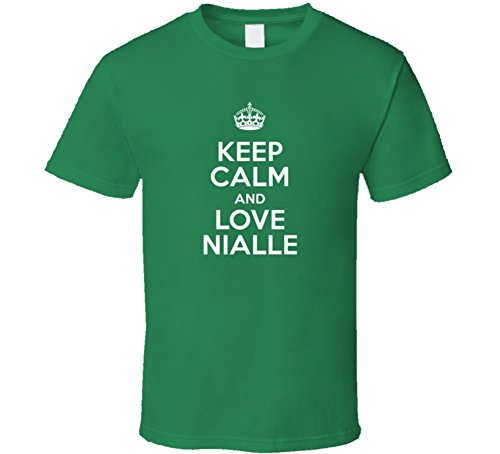 Nialle Keep Calm and Love Parody Custom Name T Shirt M Irish Green