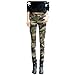 NASKY Women's Camo Army Slim Stretch Jeans Tight Pants Leggings Cargo Pencil Pants (Size 10 /Waist 30)