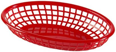 Update International (BB96R) Oval Fast Food Baskets [Set of 12]