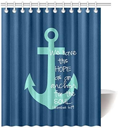 Amazon Com Szzwy Nautical Series Blue Anchor Pattern Shower Curtain Bathroom Decoration Polyester Waterproof Microfiber Bathroom Shower Curtain Modern Bathroom Curtain 7272 Inch Home Kitchen