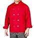 Red Lightweight Long Sleeve Chef Coat - L