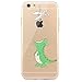 JAHOLAN iPhone 6 Case, iPhone 6S Case Amusing Whimsical Design Clear Bumper TPU Soft Case Rubber Silicone Skin Cover for iPhone 6 6S - Hungry Dinosaur