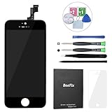 iPhone SE Screen Replacement - BeeFix LCD Touch Screen Replacement Display Digitizer Repair Kit with Free Tools and Instructions for iPhone SE / 5S 4 inch (Black)