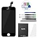 iPhone SE Screen Replacement - BeeFix LCD Touch Screen Replacement Display Digitizer Repair Kit with Free Tools and Instructions for iPhone SE / 5S 4 inch (Black)