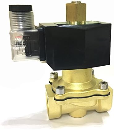 Akent DC12V Electric Solenoid Valve NPT, Brass, Normally Open (1/2" 12V)