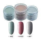 3pcs 28g/Box Multi Colorful Dipping Powder Without Lamp Cure Nails Dip Powder Summer Gel Nail Color Powder Natural Dry (92-103-97)