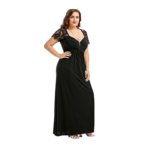 HODOD-Women-Plus-Size-Short-Sleeve-Lace-Loose-Maxi-Vintage-Long-Floor-Length-Cocktail-Evening-Party-Prom-Gown-Formal-Dress