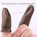 BUTUZE Cowhide Felting Thimbles -10 Pieces Felting Finger Protectors -Leather Finger Cots for Leather Craft DIY/Leather Sewing/Leather Working