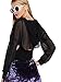 SweatyRocks Women's Solid Black Long Sleeve Pullover Crop Top Hoodie