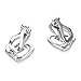 Yoursfs Clear CZ Clip on Earrings for Women Halo Princess Cut Solitaire Square Clip-on