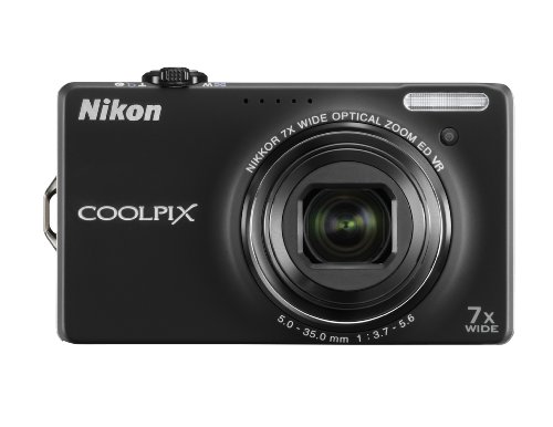 Nikon Coolpix S6000 14 MP Digital Camera with 7x Optical Vibration Reduction (VR) Zoom and 2.7-Inch LCD (Black)