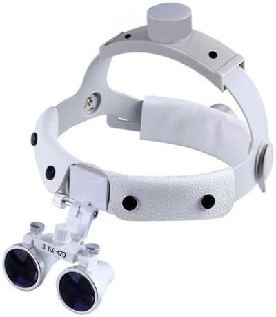 Hot Dental 3.5X420mm Binocular Loupes Surgical Medical Headband Dental Lab White