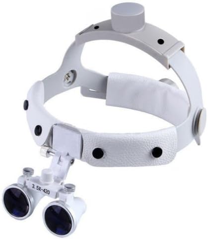 Hot Dental 3.5X420mm Binocular Loupes Surgical Medical Headband Dental Lab White