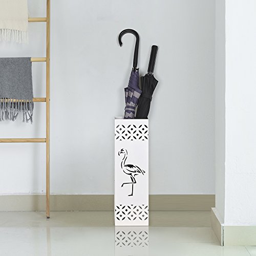 Umbrella Stand Holder Extra Large Umbrella Rack for Canes Walking Sticks Umbrella Container with Removable Drip Tray and 2 Hooks