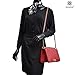 Dasein Women's Designer Quilted PU Leather Twist Lock Crossbody Bag Shoulder Bag Fashion Handbags w/Chain Strap (Red)