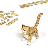 PIPEROID Animals Orange Tabby Cat 3D Puzzle DIY