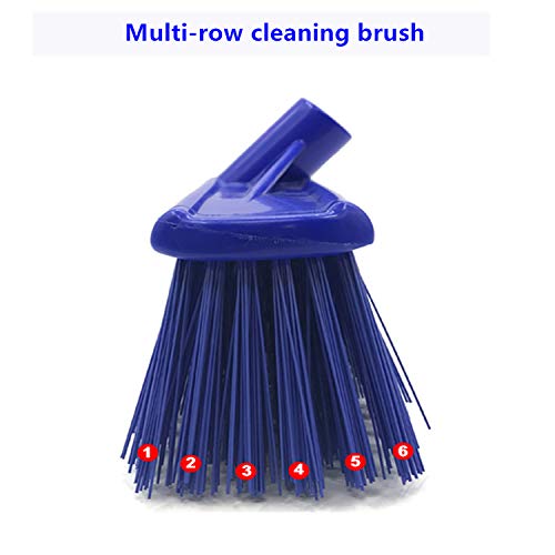 6 FT bristle floor brush, bristle grout brush bath and tile brush for cleaning bathroom terrace kitchen walls and decks(6 FT)