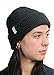 Coal Men's The Frena Solid Fine Knit Beanie Hat, Black, One Size