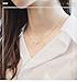 Pusheng Women Sideways Horizontal Cross Pendant Necklace Stainless Steel Petite Necklace,16