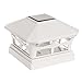 Mission Garden Sun Light Solar Powered Post Cap Light for 5 x 5 PVC Posts (White)