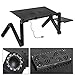 ZENY Laptop Table Adjustable Laptop Bed Stand Notebook Lap Desk with Mouse Tray Breakfast Serving Tray with Folding Legsthumb 3