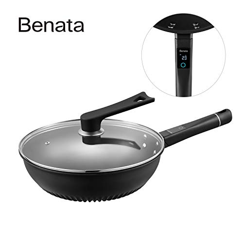 Benata Wok Pan 12 Inch, No Chemical AL Stir Fry Pan with RealTime