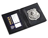 Pretend Play Police ID Wallet 2 Pockets with attached metal badge By Dress Up America