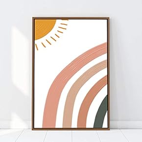 signwin Framed Canvas Wall Art Nordic Rainbow Canvas...