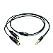 Hiyip 3.5mm connector 1 male to 2 female extension cable for iphone, ipad, samsung, htc, MP3 and speakers
