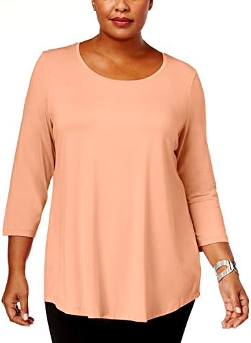 Jack David Famous Women's Plus Size T-Shirt Scoop Neck Bamboo Top Casual Soft Loose Fit 1X 2X 3X
