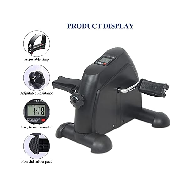 CAMORSA-Mini-Exercise-Bike-Portable-Home-Pedal-Exerciser-with-LCD-Display-Indoor-Exercise-Bike-for-Leg-Arm-Training-Under-Desk-Bike-Adjustable-Resistance CAMORSA Mini Exercise Bike, Portable Home Pedal Exerciser with LCD Display, Indoor Exercise Bike for Leg Arm Training…