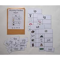 Teacher Made Literacy Center Resource Game Rhyming Families ig, IP, Ill & ut