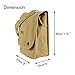 OLEADER WW2 Military Map Case Shoulder Bag， Canvas Messenger Bag with Inner Pouch Canvas （Khaki）